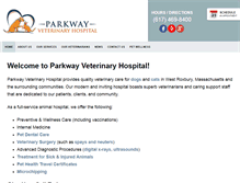 Tablet Screenshot of parkwayvethospital.com